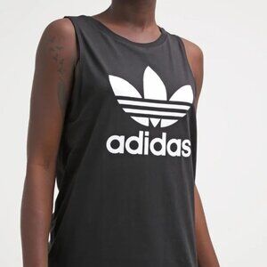 Adidas Women's Black White Originals Logo Sleeveless Casual Tank Top Size XS